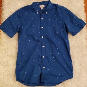 Old Navy Boys XL Poplin Short Sleeve Shirt